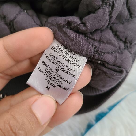 Young Fabulous & Broke Gray Earhart Faux Fur Full Zip Jacket NWT Women's Small - Picture 7 of 11